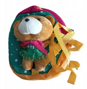 Pluszowy plecak dziecięcy z misiem odpinanym 2w1 miękki dla dziecka 7