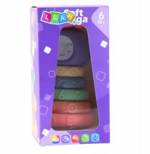 LeanToys Wieża z Miękkich Klocków Piramida Sensoryczna Kolorowa 8 el. 5