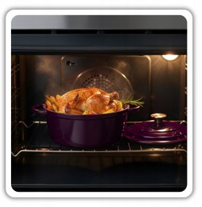 EMALIOWANY GARNEK ŻELIWNY 22cm 3L HAGE EGGPLANT 4