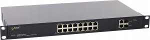 SFG108WP PULSAR Switch PoE 16-portowy Gigabit Ethernet 2x SFP 16x PoE+ 14