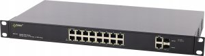 SFG108WP PULSAR Switch PoE 16-portowy Gigabit Ethernet 2x SFP 16x PoE+ 15