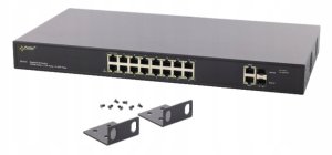 SFG108WP PULSAR Switch PoE 16-portowy Gigabit Ethernet 2x SFP 16x PoE+ 16