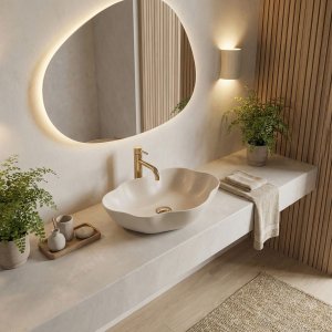 Umywalka nablatowa Rea Pearl Warm 2