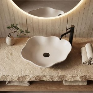 Umywalka nablatowa Rea Pearl Warm 4
