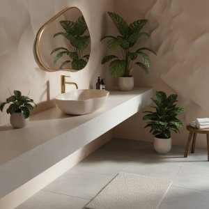 Umywalka nablatowa Rea Pearl Warm 7