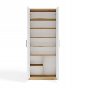 Regał Biurowy OLIV 2D 2 Drzwi Do Biura Do Gabinetu Salonu DĄB ARTISAN BIEL 8