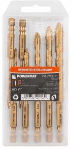 WIERTŁA DO PŁYTEK GRESU SZKŁA CERAMIKI ZESTAW WIERTŁ 7 SZT HEX 1/4 3-12MM 4