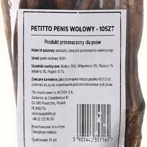 PETITTO PETITTO Penis Wołowy - gryzak dla psa - 10szt 4