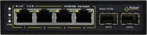 SFG64WP PULSAR Switch PoE 6-portowy Gigabit Ethernet 4xPoE+ 2xSFP 60W bez zasilacza 2