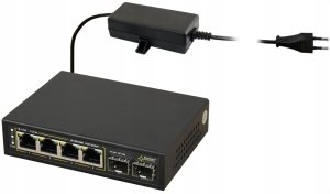 SFG64WP PULSAR Switch PoE 6-portowy Gigabit Ethernet 4xPoE+ 2xSFP 60W bez zasilacza 7