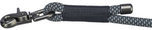 Soft Rope, smycz, dla psa, czarno/szara, nylon, S–XL: 2.00 m/o 10 mm 2