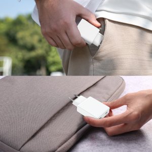 Ładowarka sieciowa 4smarts FlatPlug Slim Dual 30W GaN 2xUSB-C biały 6