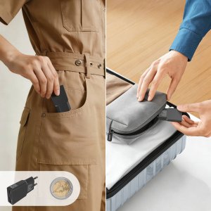 Ładowarka sieciowa 4smarts FlatPlug Duos 30W GaN USB-C/USB-A czarny 5