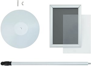 vidaXL Stojak na plakaty Srebrny 33 x 33 x 123 cm PVC i stal 9