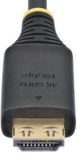 Kabel StarTech STARTECH.COM 50cm High Speed HDMI Kabel z wtykami z uchwytami 4K 60Hz i 1440p 144Hz 18Gbps UHD HDMI Arc-eArc Kabel z powłoką TPE 5