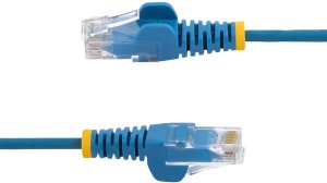 StarTech STARTECH.COM 25cm Niebieski Slim kabel sieciowy CAT6 100W PoE Snagless RJ45 LSZH 28AWG Czysta miedź kabel patchowy-Ethernet 3