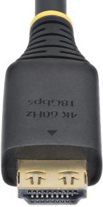 Kabel StarTech STARTECH.COM 5m High Speed HDMI Kabel z wtykami z uchwytami 4K 60Hz i 1440p 144Hz 18Gbps UHD HDMI Arc-eArc Kabel z powłoką TPE 5