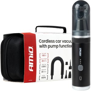 Odkurzacz bezprzewodowy bezszczotkowy z funckją pompki 100w 20kpa usb-c amio-04785 97