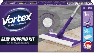 Zestaw z mopem myjącym VORTEX, mop i 5 suchych chusteczek 2