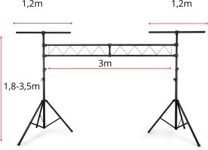 Statyw oświetleniowy - most wysokość 3,5m szerokość 3m SDLS1 one size 3