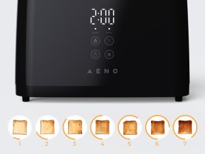 Electric Toaster, black, 220-240V, 50-60Hz, 780-930W, 2 slots, 3 modes, 7 browning levels 3