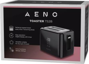 Electric Toaster, black, 220-240V, 50-60Hz, 780-930W, 2 slots, 3 modes, 7 browning levels 4