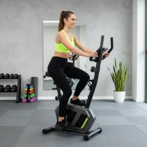 Rower stacjonarny, magnetyczny 8 poziomów oporu, rowerek treningowy z czujnikiem tętna UNIWERSALNY 2