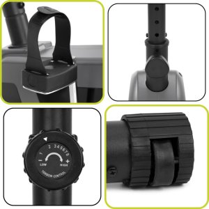 Rower stacjonarny, magnetyczny 8 poziomów oporu, rowerek treningowy z czujnikiem tętna UNIWERSALNY 32