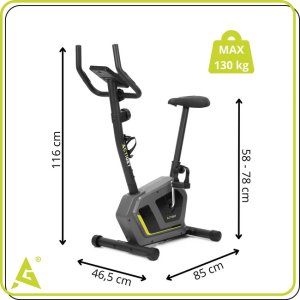 Rower stacjonarny, magnetyczny 8 poziomów oporu, rowerek treningowy z czujnikiem tętna UNIWERSALNY 33