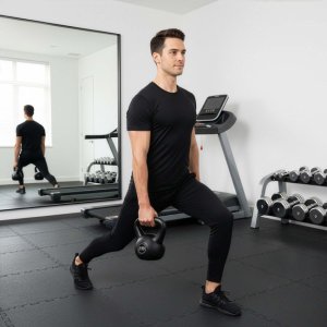 Kettlebell 12 kg odważnik, hantla do ćwiczeń ABS kula do treningu siłowego, czarny UNIWERSALNY 6