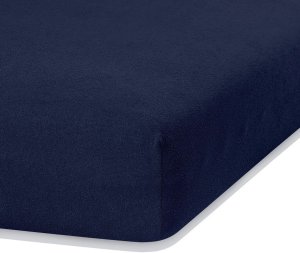 Prześcieradło frotte z gumką 90x200 indygo Ruby AmeliaHome 3