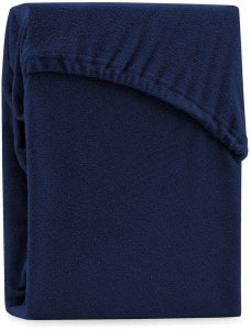 Prześcieradło frotte z gumką 240x220 indygo Ruby AmeliaHome 2