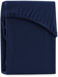 Prześcieradło frotte z gumką 240x220 indygo Ruby AmeliaHome 6