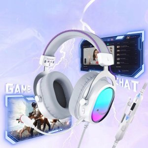 Słuchawki studyjne nauszne Fifine H16W 7.1 White RGB 6