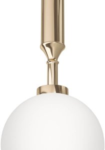Lampa wisząca Lamkur Pojedyncza lampa wisząca Eri I szklana kula ball biała złota 4