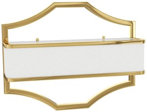 Kinkiet klasyczny Gerdo Parette abażurowa lampa biała złota 3