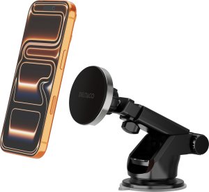 Ładowarka Deltaco Bezprzewodowa ładowarka samochodowa DELTACO, magnes, uchwyt do telefonów iPhone, zgodny z Qi2 / QI-C1000 / 1903334 5