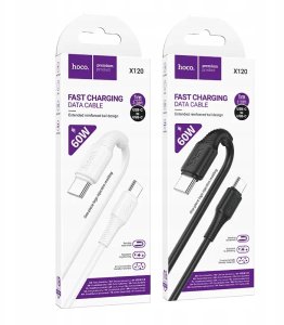 Kabel USB C do USB C Hoco 3A 60W 1 m X120 czarny 6