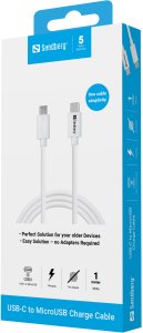 Kabel USB Sandberg USB-C to MicroUSB Charge 3