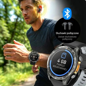 Smartwatch Zegarek Męski GPS 4GB MAPY AMOLED CIŚNIENIE MENU PL WODOODPORNY 5