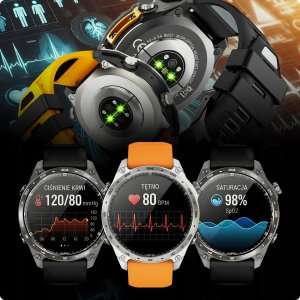 Smartwatch Zegarek Męski GPS 4GB MAPY AMOLED CIŚNIENIE MENU PL WODOODPORNY 7