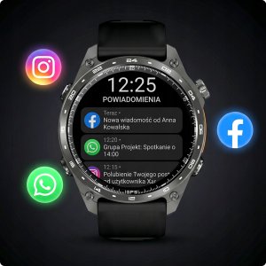 Smartwatch Zegarek Męski GPS 4GB MAPY AMOLED CIŚNIENIE MENU PL WODOODPORNY 9