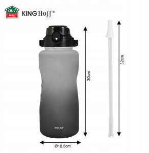 KingHoff BUTELKA BIDON ZE SŁOMKĄ NA WODĘ 2L KINGHOFF KH-2009 4