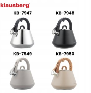 CZAJNIK STALOWY Z GWIZDKIEM 2,5L KLAUSBERG KB-7947 12