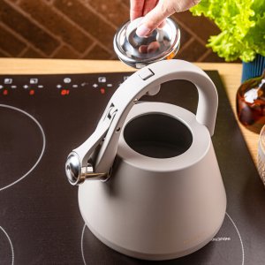 CZAJNIK STALOWY Z GWIZDKIEM 2,5L KLAUSBERG KB-7949 SZARY 12