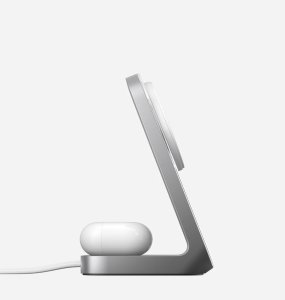 NOMAD Stand One - bezprzewodowa ładowarka Qi2,2 25W do dwóch urządzeń kompatybilna z MagSafe, 4 gen. (silver) 3