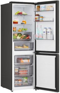 LG Refrigerator | GBBSJ1CCEP | Energy efficiency class C | Free standing | Combi | Height 186 cm | Fridge net capacity 220 L | Freezer net capacity 113 L | Display | 34 dB | Black 8