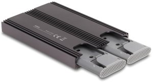 Delock DeLOCK Zewnętrzna obudowa USB Type-C Dual Combo na 2 x dyski SSD M.2 NVMe PCIe lub SATA - Beznarzędziowa 3