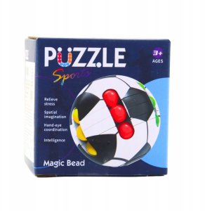 LeanToys Piłka Łamigłówka Zręcznościowa Logiczna Sensoryczna Dla Dzieci Pomarańczowa 5