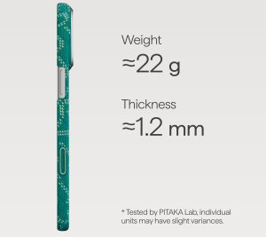 Pitaka Pitaka Ultra-Slim Case, Monogram-Gold/Green - iPhone 17 Pro Max 5